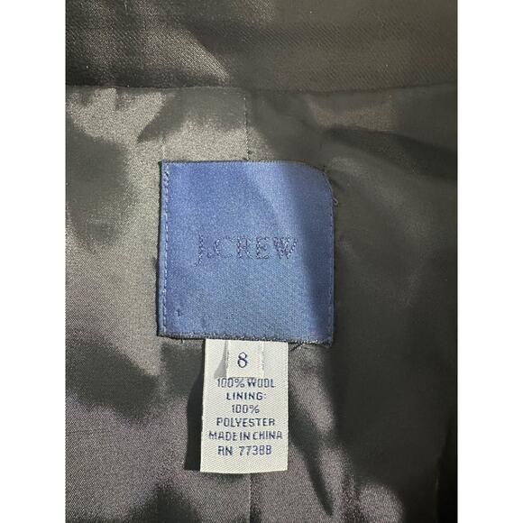 J. Crew Blazer Jacket Women’s 8 Black 100% Wool Office Siren Academia Lined C14 - Picture 4 of 6